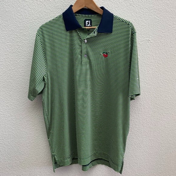 FootJoy 8th Annual Summer Solstice Challenge Golf Polo Shirt Medium Striped - Picture 1 of 4